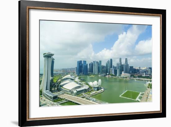 The Towers of the Central Business District and Marina Bay in the Morning, Singapore-Fraser Hall-Framed Photographic Print