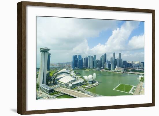 The Towers of the Central Business District and Marina Bay in the Morning, Singapore-Fraser Hall-Framed Photographic Print