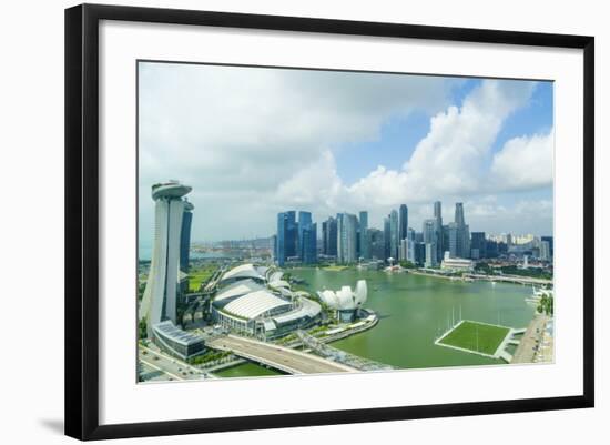 The Towers of the Central Business District and Marina Bay in the Morning, Singapore-Fraser Hall-Framed Photographic Print