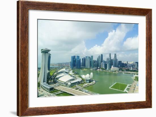 The Towers of the Central Business District and Marina Bay in the Morning, Singapore-Fraser Hall-Framed Photographic Print