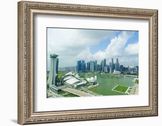 The Towers of the Central Business District and Marina Bay in the Morning, Singapore-Fraser Hall-Framed Photographic Print