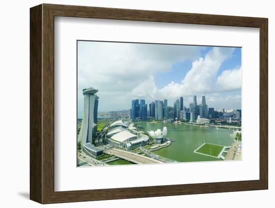 The Towers of the Central Business District and Marina Bay in the Morning, Singapore-Fraser Hall-Framed Photographic Print