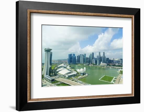 The Towers of the Central Business District and Marina Bay in the Morning, Singapore-Fraser Hall-Framed Photographic Print