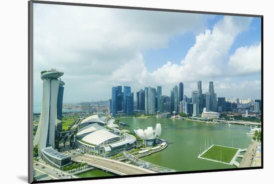 The Towers of the Central Business District and Marina Bay in the Morning, Singapore-Fraser Hall-Mounted Photographic Print