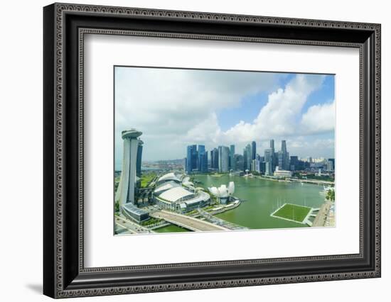 The Towers of the Central Business District and Marina Bay in the Morning, Singapore-Fraser Hall-Framed Photographic Print