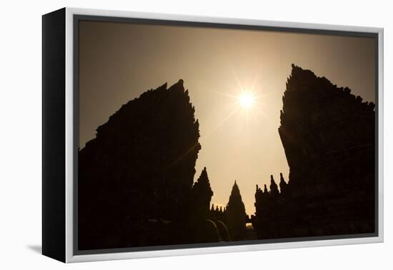 The Towers of the Hindu Prambanan Temples in Central Java-Alex Saberi-Framed Premier Image Canvas