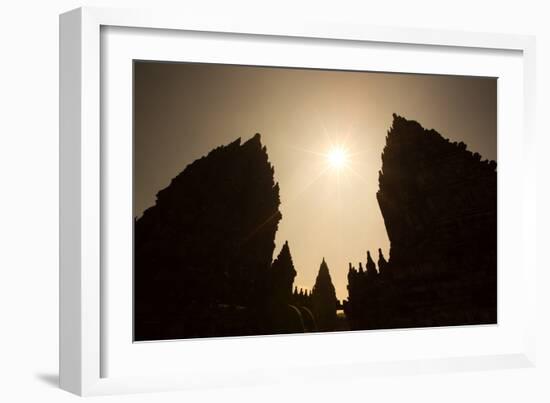 The Towers of the Hindu Prambanan Temples in Central Java-Alex Saberi-Framed Photographic Print