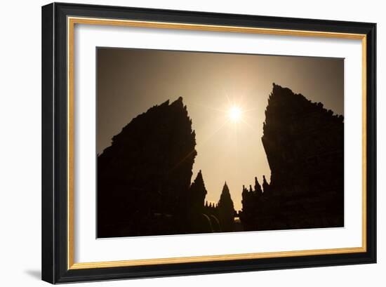 The Towers of the Hindu Prambanan Temples in Central Java-Alex Saberi-Framed Photographic Print