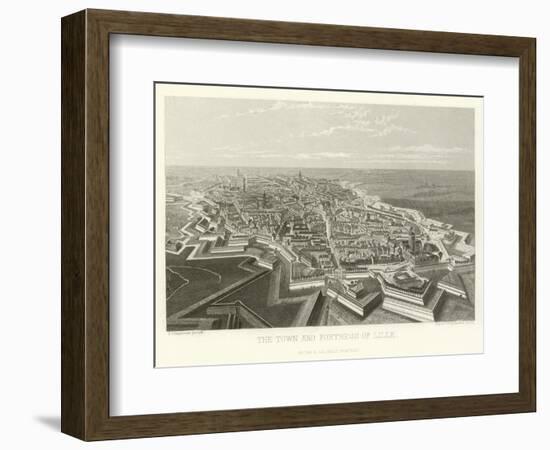 The Town and Fortress of Lille-Alphonse Marie de Neuville-Framed Giclee Print