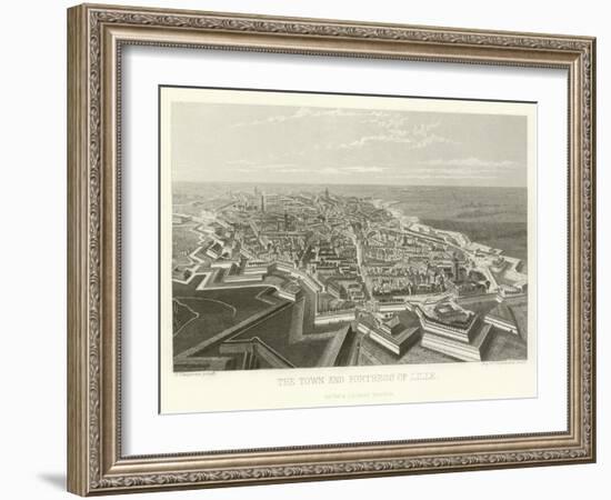 The Town and Fortress of Lille-Alphonse Marie de Neuville-Framed Giclee Print