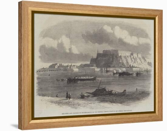 The Town and Fortress of Peterwardein, on the Danube-Samuel Read-Framed Premier Image Canvas