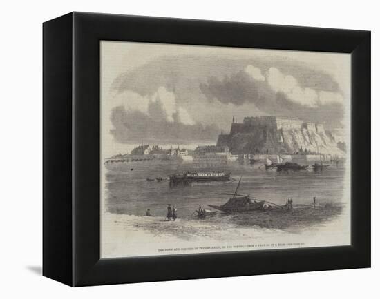 The Town and Fortress of Peterwardein, on the Danube-Samuel Read-Framed Premier Image Canvas