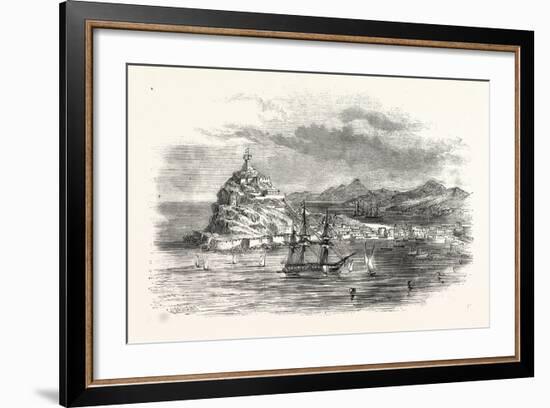 The Town and Harbour, of Ceuta, Morocco-null-Framed Giclee Print