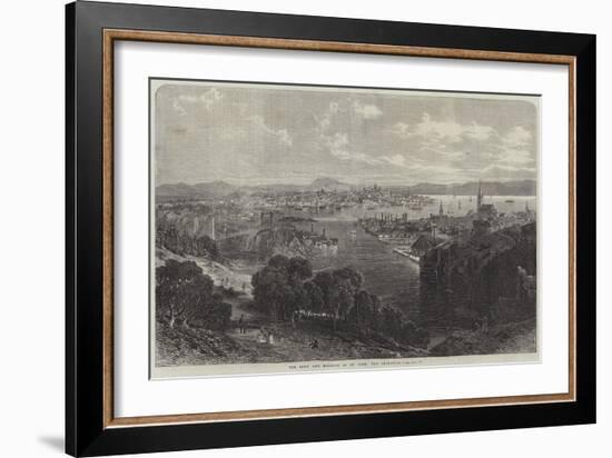 The Town and Harbour of St John, New Brunswick-null-Framed Giclee Print