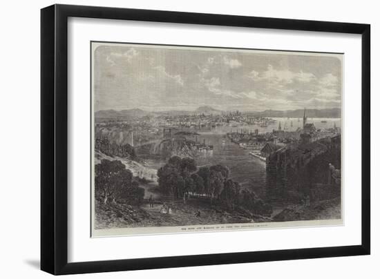 The Town and Harbour of St John, New Brunswick-null-Framed Giclee Print