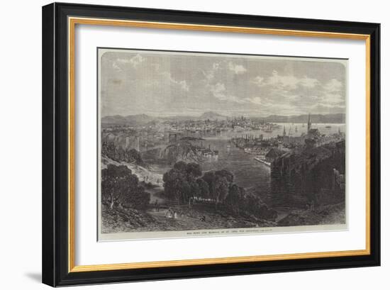 The Town and Harbour of St John, New Brunswick-null-Framed Giclee Print