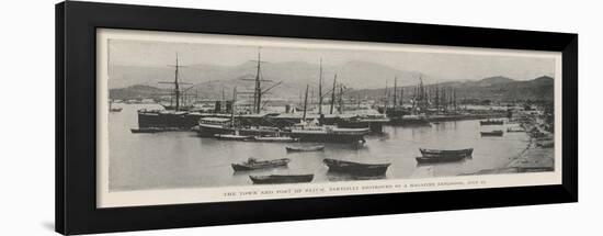 The Town and Port of Batum, Partially Destroyed by a Magazine Explosion, 25 July-null-Framed Giclee Print