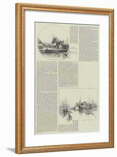 The Town and Port of Fordwich-Charles Auguste Loye-Framed Giclee Print