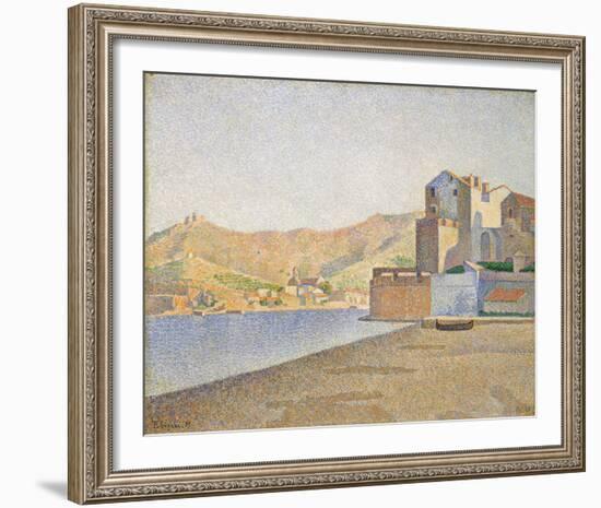 The Town Beach, Collioure, Opus 165-Paul Signac-Framed Giclee Print