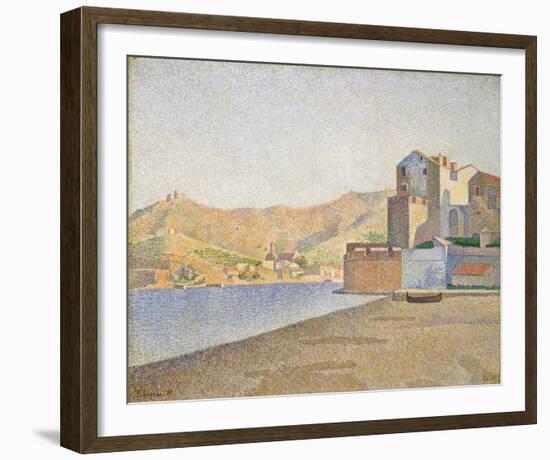 The Town Beach, Collioure, Opus 165-Paul Signac-Framed Giclee Print