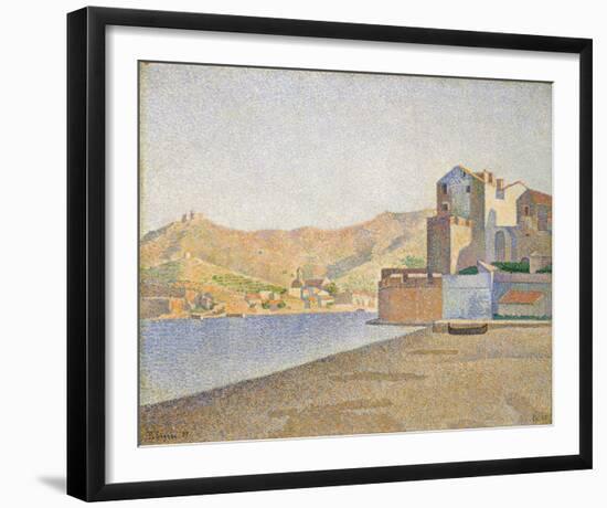 The Town Beach, Collioure, Opus 165-Paul Signac-Framed Giclee Print