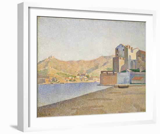 The Town Beach, Collioure, Opus 165-Paul Signac-Framed Giclee Print