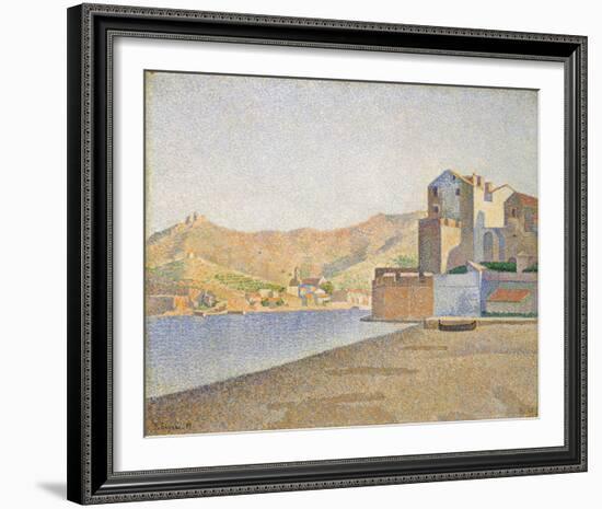 The Town Beach, Collioure, Opus 165-Paul Signac-Framed Giclee Print
