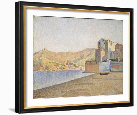 The Town Beach, Collioure, Opus 165-Paul Signac-Framed Giclee Print