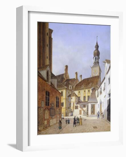 The Town Hall in St Peter Square in Munich in 1835-Ferdinando Tacconi-Framed Giclee Print