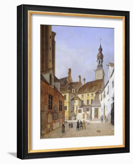 The Town Hall in St Peter Square in Munich in 1835-Ferdinando Tacconi-Framed Giclee Print