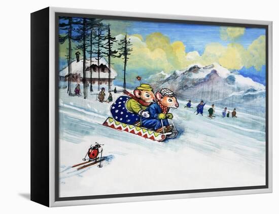 The Town Mouse and the Country Mouse, from 'Once Upon a Time'-Mendoza-Framed Premier Image Canvas