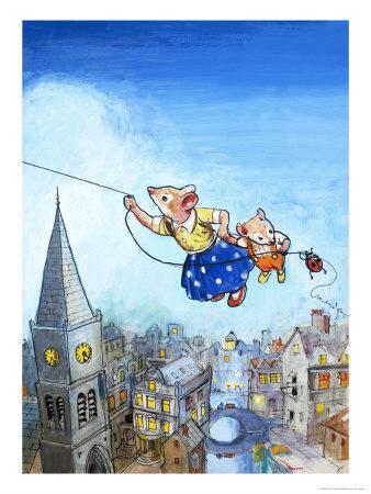 The Town Mouse and the Country Mouse Giclee Print by Philip Mendoza
