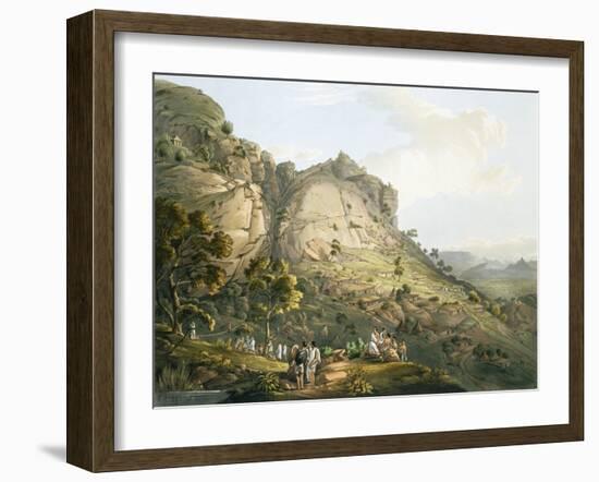 The Town of Abha in Abyssinia, engraved by J. Bluck-Henry Salt-Framed Giclee Print