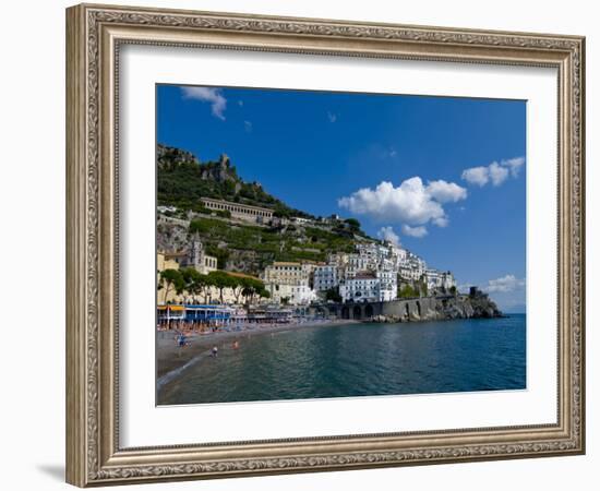 The Town of Amalfi, UNESCO World Heritage Site, Campania, Italy, Europe-Charles Bowman-Framed Photographic Print