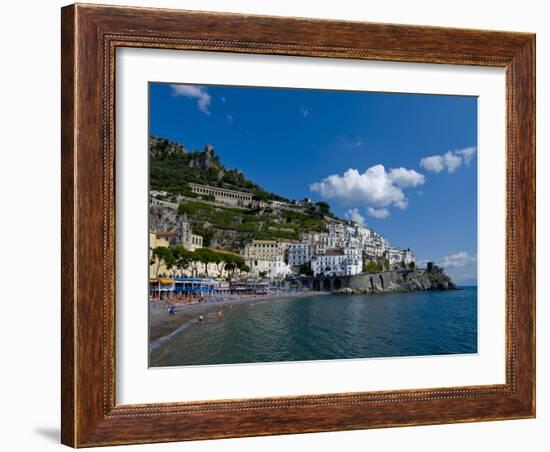 The Town of Amalfi, UNESCO World Heritage Site, Campania, Italy, Europe-Charles Bowman-Framed Photographic Print