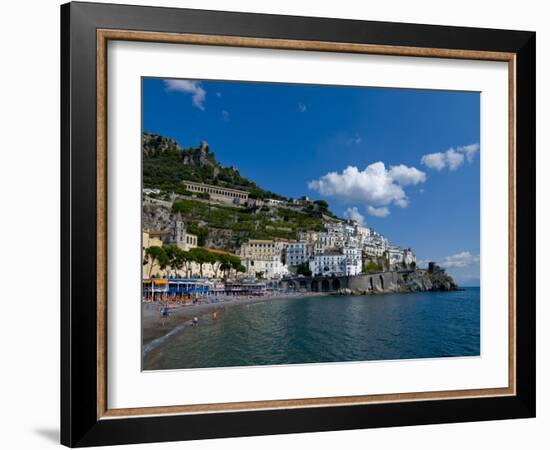 The Town of Amalfi, UNESCO World Heritage Site, Campania, Italy, Europe-Charles Bowman-Framed Photographic Print