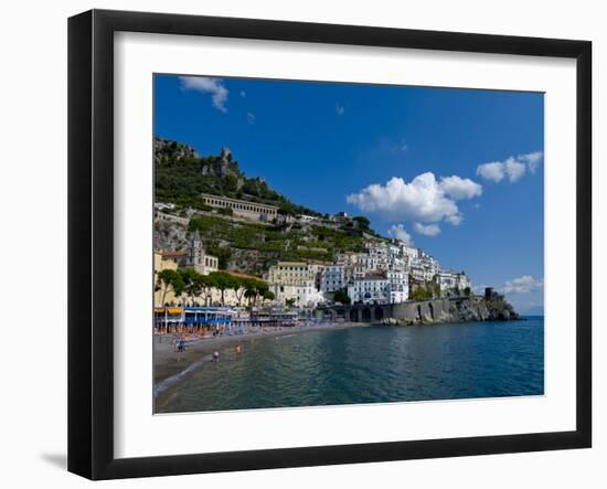 The Town of Amalfi, UNESCO World Heritage Site, Campania, Italy, Europe-Charles Bowman-Framed Photographic Print