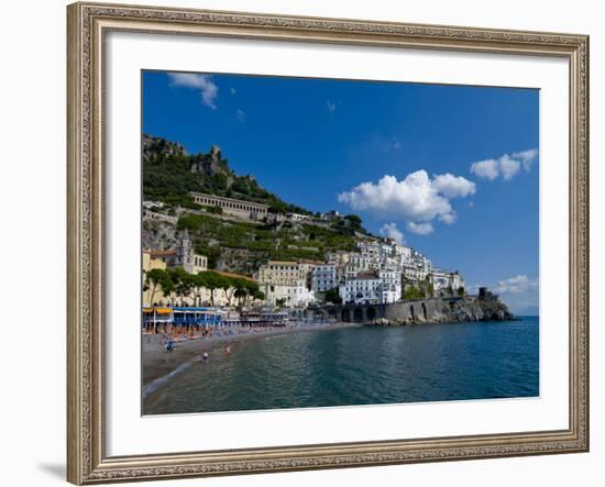 The Town of Amalfi, UNESCO World Heritage Site, Campania, Italy, Europe-Charles Bowman-Framed Photographic Print