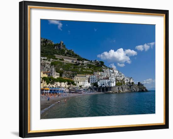 The Town of Amalfi, UNESCO World Heritage Site, Campania, Italy, Europe-Charles Bowman-Framed Photographic Print