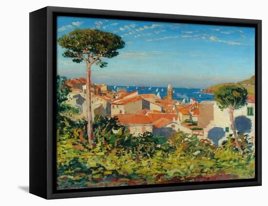 The Town of Collioure, C.1908-James Dickson Innes-Framed Premier Image Canvas