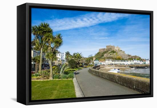 The Town of Mont Orgueil and its Castle, Jersey, Channel Islands, United Kingdom-Michael Runkel-Framed Premier Image Canvas