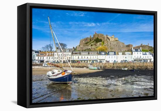 The Town of Mont Orgueil and its Castle, Jersey, Channel Islands, United Kingdom-Michael Runkel-Framed Premier Image Canvas