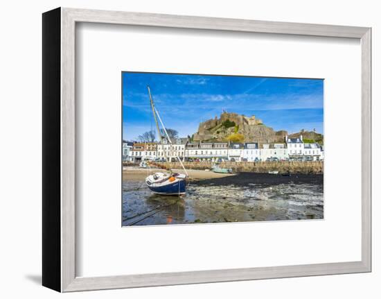 The Town of Mont Orgueil and its Castle, Jersey, Channel Islands, United Kingdom-Michael Runkel-Framed Photographic Print