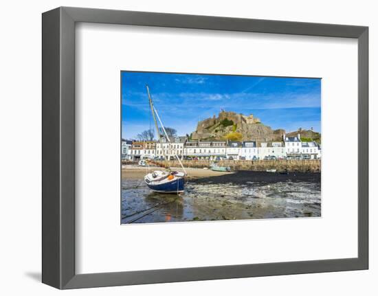 The Town of Mont Orgueil and its Castle, Jersey, Channel Islands, United Kingdom-Michael Runkel-Framed Photographic Print