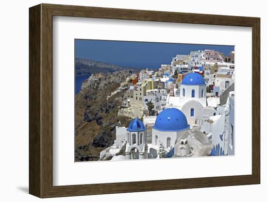 The Town of Oia on the Island of Santorini, Greece-David Noyes-Framed Photographic Print