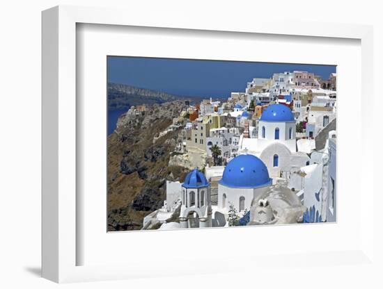 The Town of Oia on the Island of Santorini, Greece-David Noyes-Framed Photographic Print