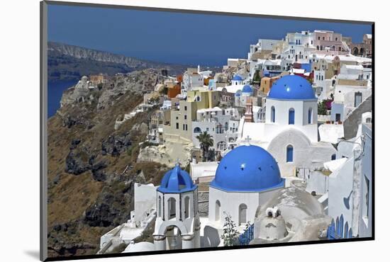 The Town of Oia on the Island of Santorini, Greece-David Noyes-Mounted Photographic Print