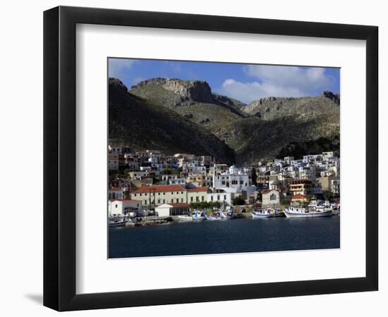 The Town of Pothia Seen from the Sea, Kalymnos Island, Dodecanese, Greek Islands, Greece, Europe-David Pickford-Framed Photographic Print