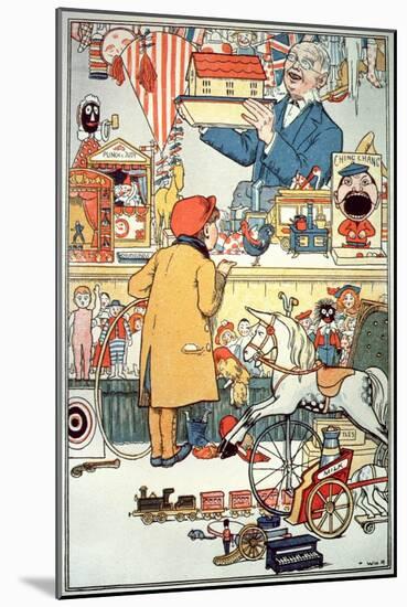 The Toy Shop, C.1910 (Colour Litho)-English-Mounted Giclee Print