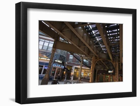 The Tracks of the Blue Line Elevated Train in Wicker Park, Chicago-Alan Klehr-Framed Photographic Print
